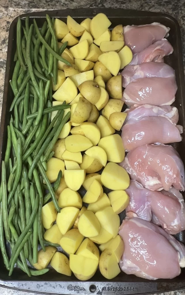 Sheet Pan Chicken with Potatoes and Green Beans