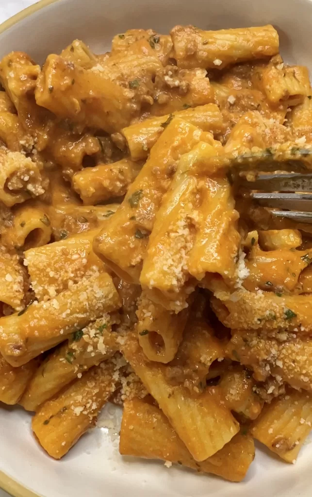 Creamy Rigatoni with Boursin Cheese - What's Mom Cookin'