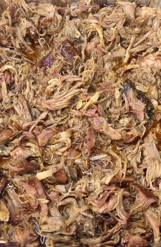 Dr. Pepper Smoked Pulled Pork with chipotle peppers in adobo sauce