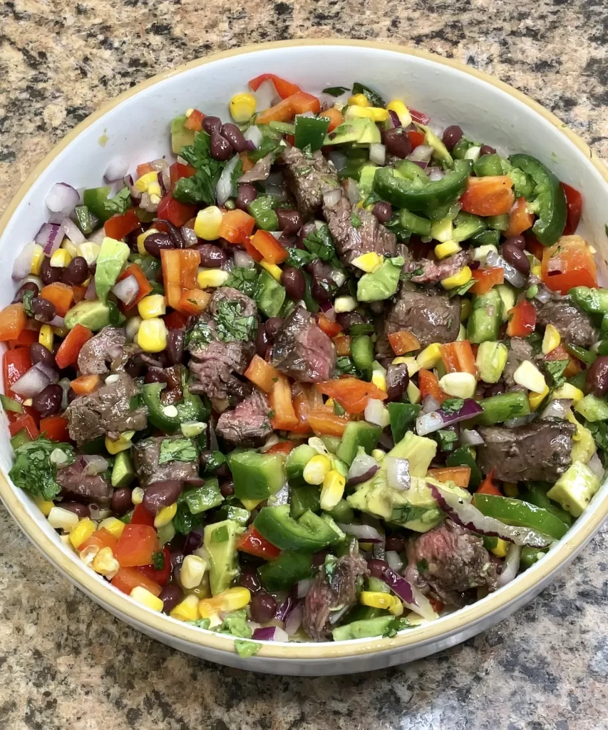 Grilled Steak and Roasted Corn Salad