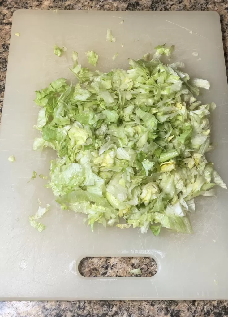 chopped lettuce