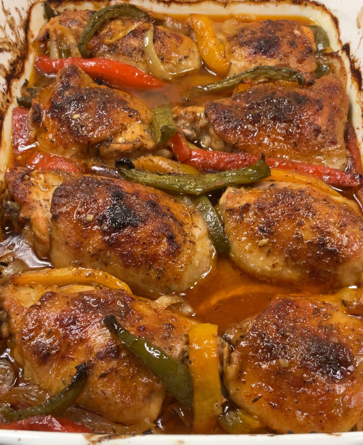 Italian Dressing Baked Chicken Thighs - What's Mom Cookin'