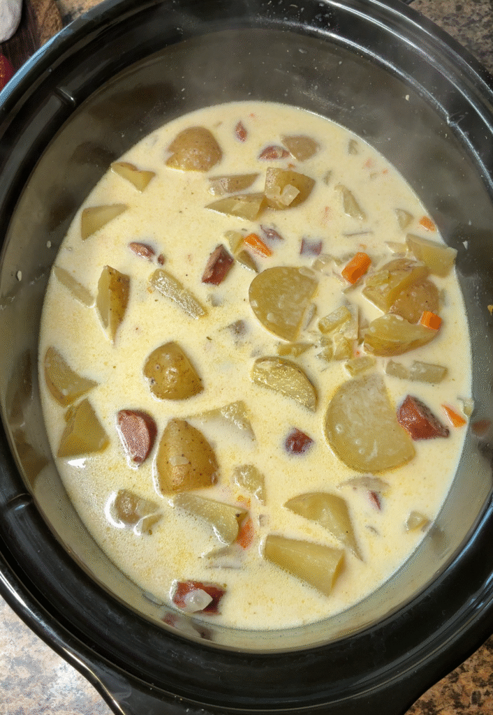 Cheesy Smoked Sausage Potato Soup