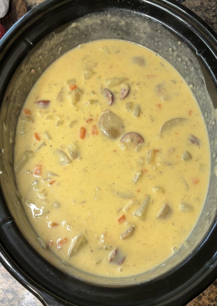 Cheesy Smoked Sausage Potato Soup