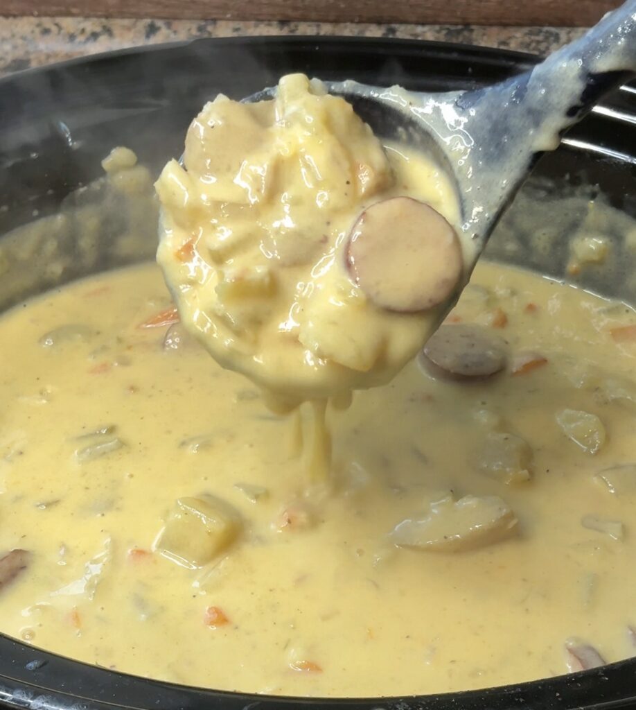 Cheesy Smoked Sausage Potato Soup