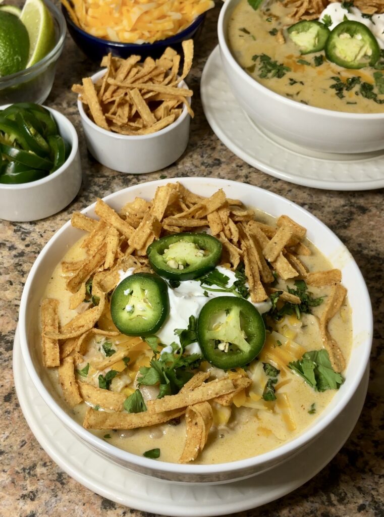 White Chicken Chili in the Crockpot