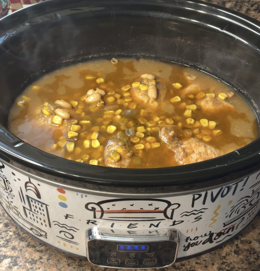 White Chicken Chili in the Crockpot
