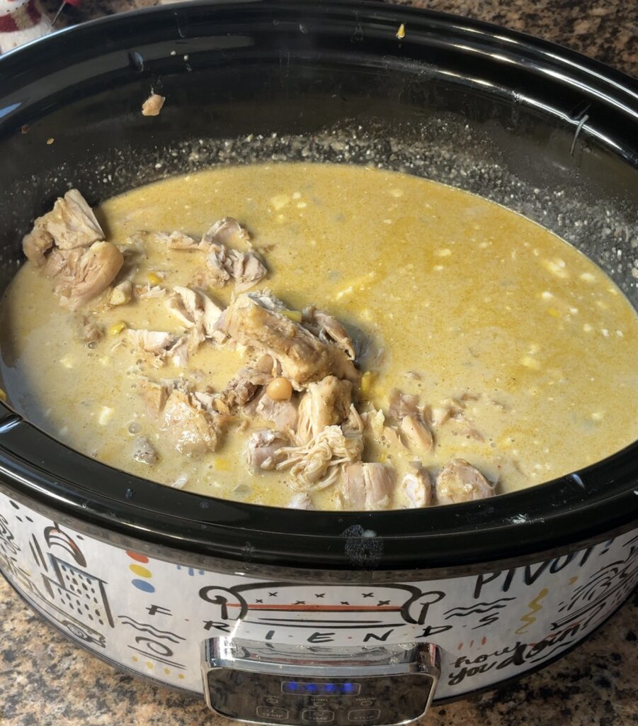 White Chicken Chili in the Crockpot