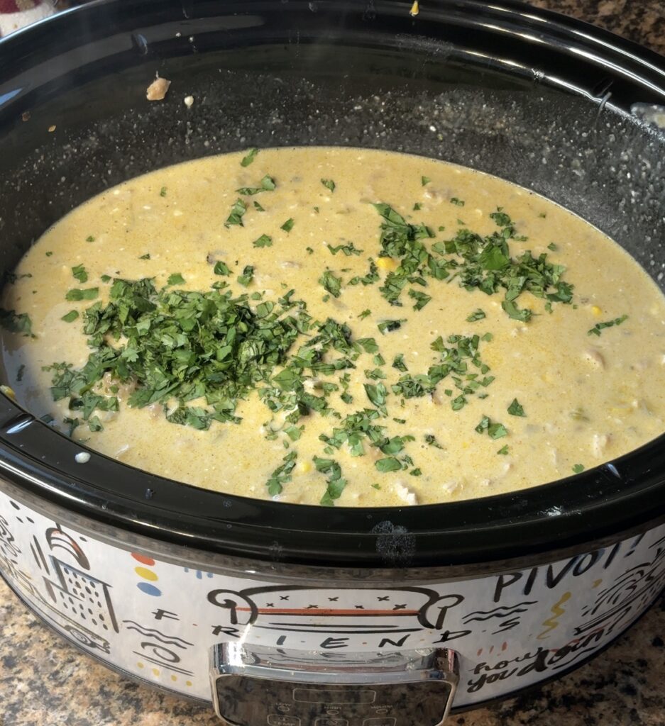 White Chicken Chili in the Crockpot