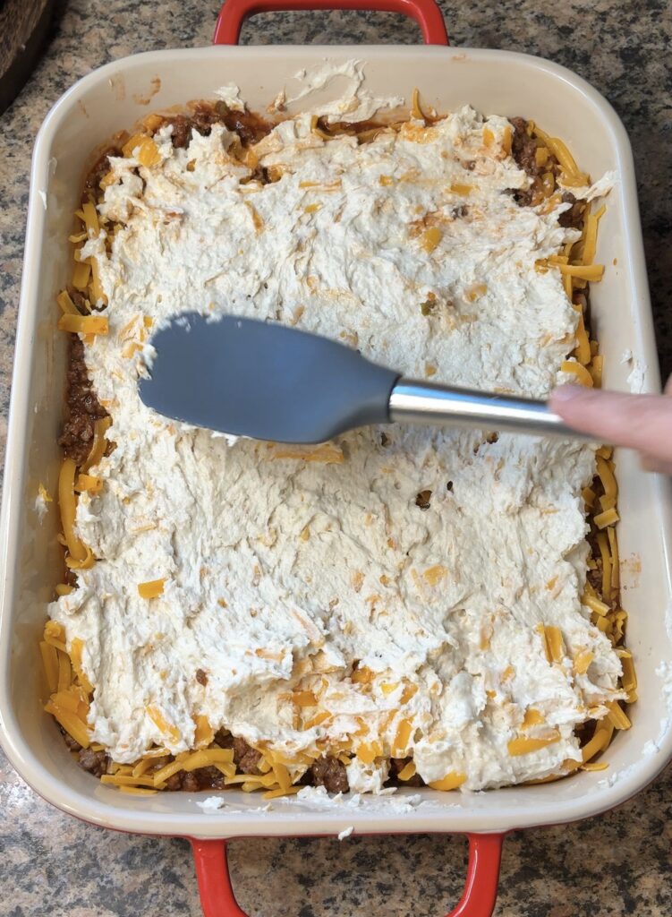 Sloppy Joe Casserole with Cheddar Bay Biscuit Topping