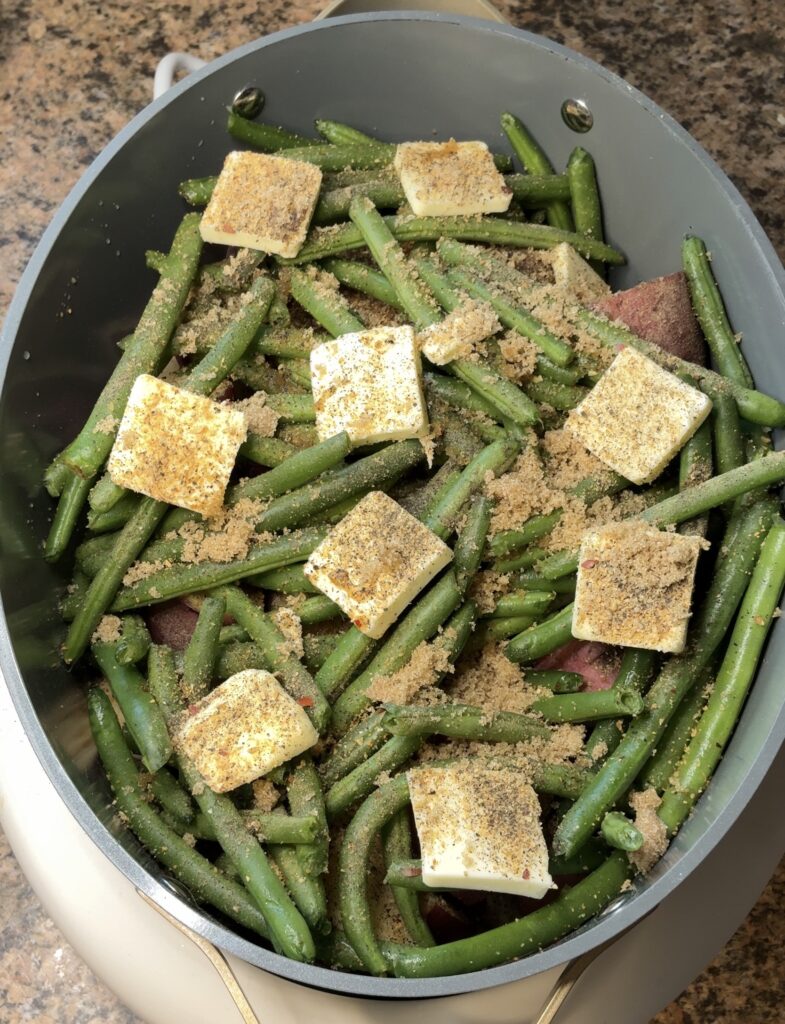 Crockpot Smoked Turkey, Potatoes, and Green Beans