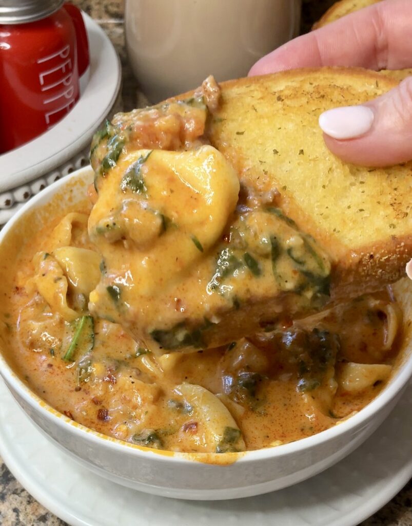 Spicy Italian Sausage Tortellini Soup