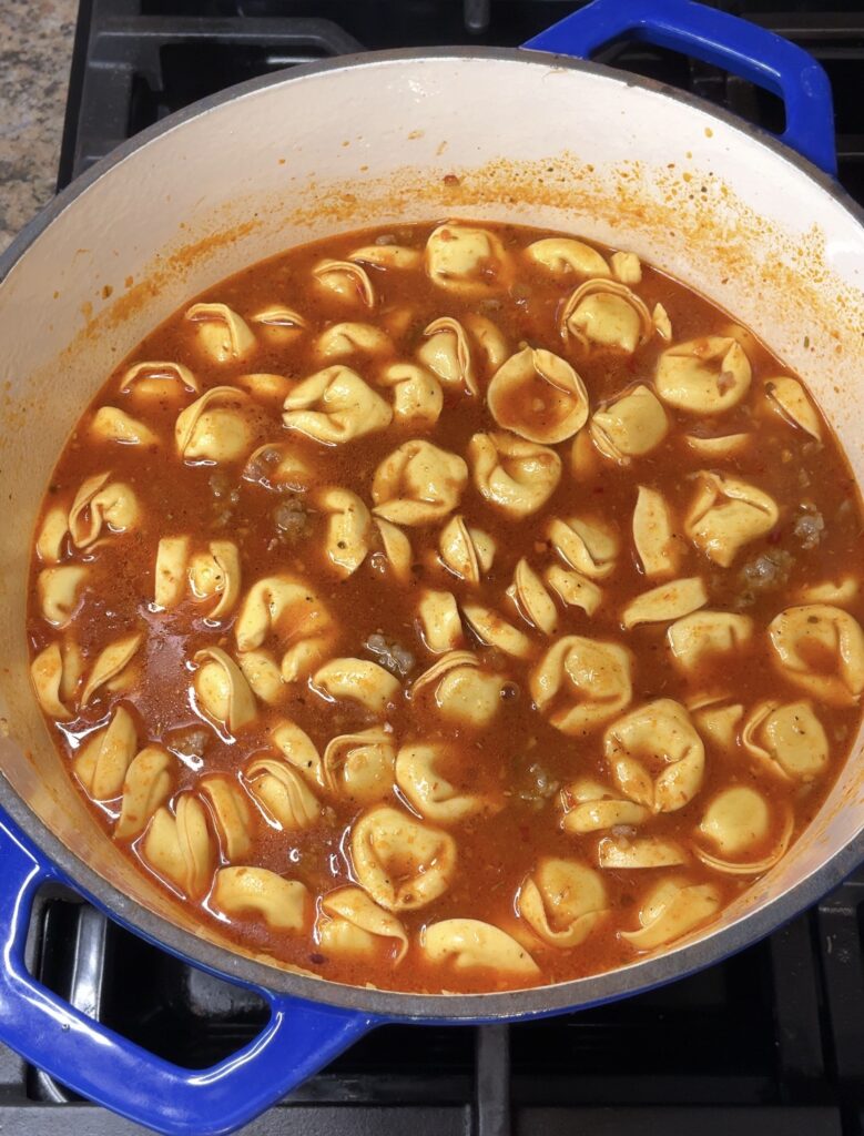 Spicy Italian Sausage Tortellini Soup