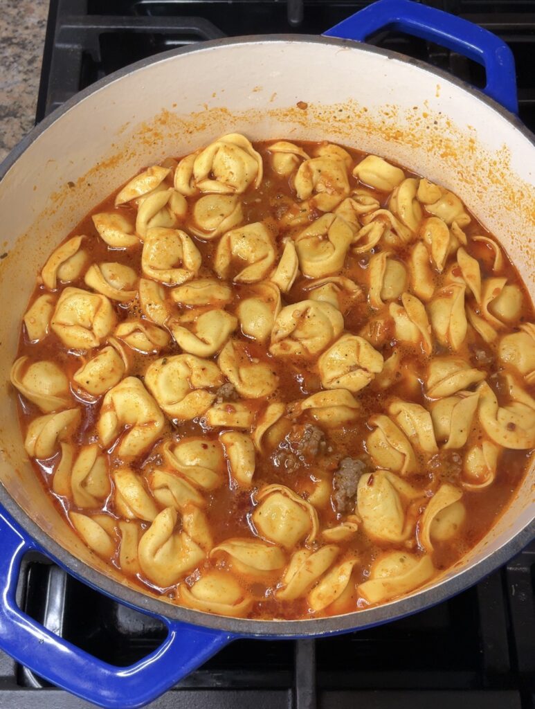 Spicy Italian Sausage Tortellini Soup