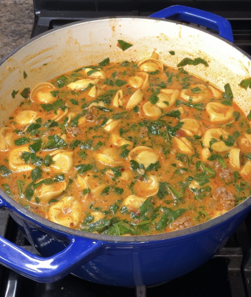 Spicy Italian Sausage Tortellini Soup