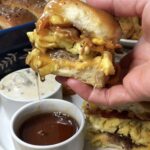 Loaded Breakfast Sliders (with Sausage, Bacon, Eggs & Cheese)