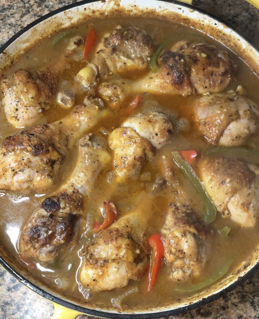 Smothered Baked Chicken Legs