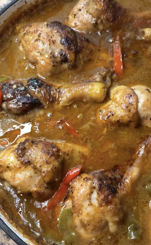 Smothered Baked Chicken Legs