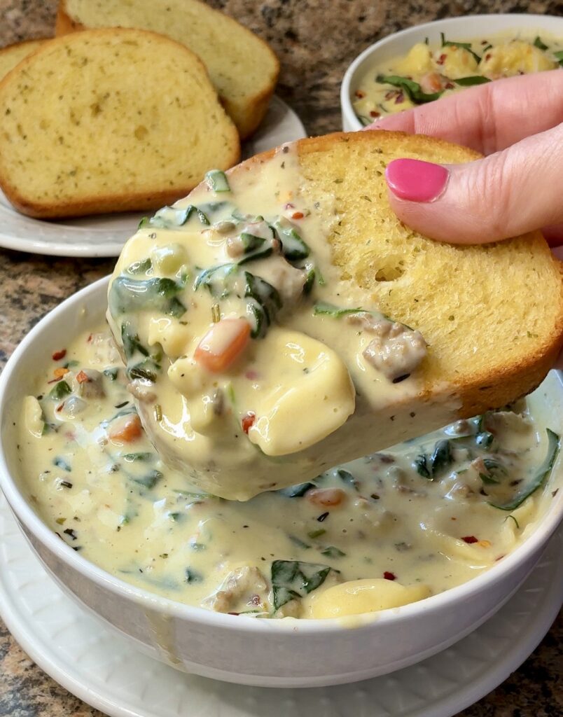 Creamy Sausage Tortellini Soup