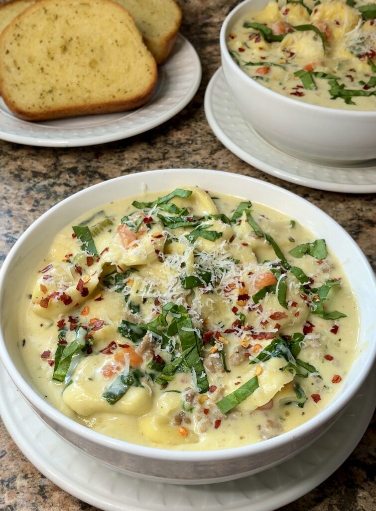 Creamy Sausage Tortellini Soup