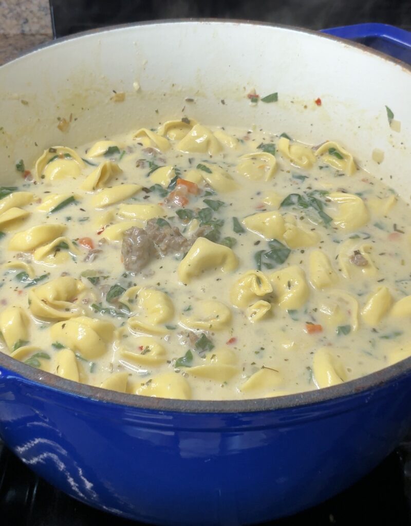 Creamy Sausage Tortellini Soup