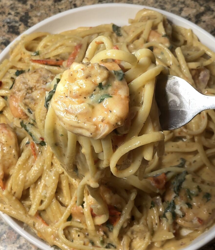 Creamy Shrimp Linguine
