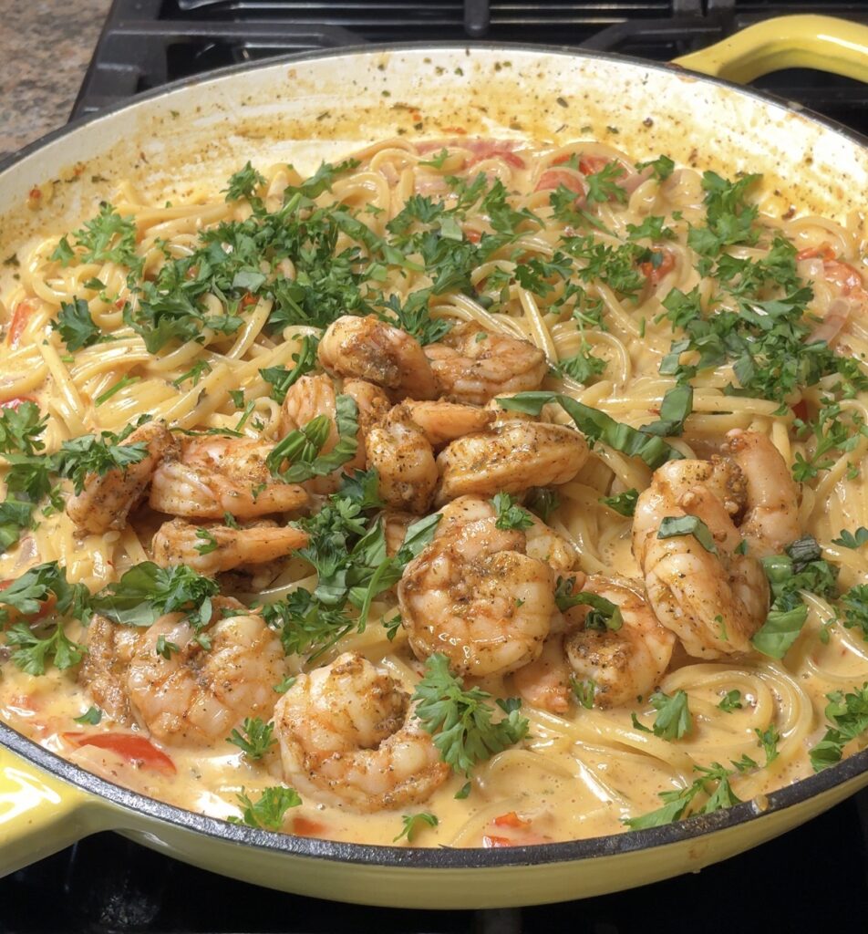 Creamy Shrimp Linguine