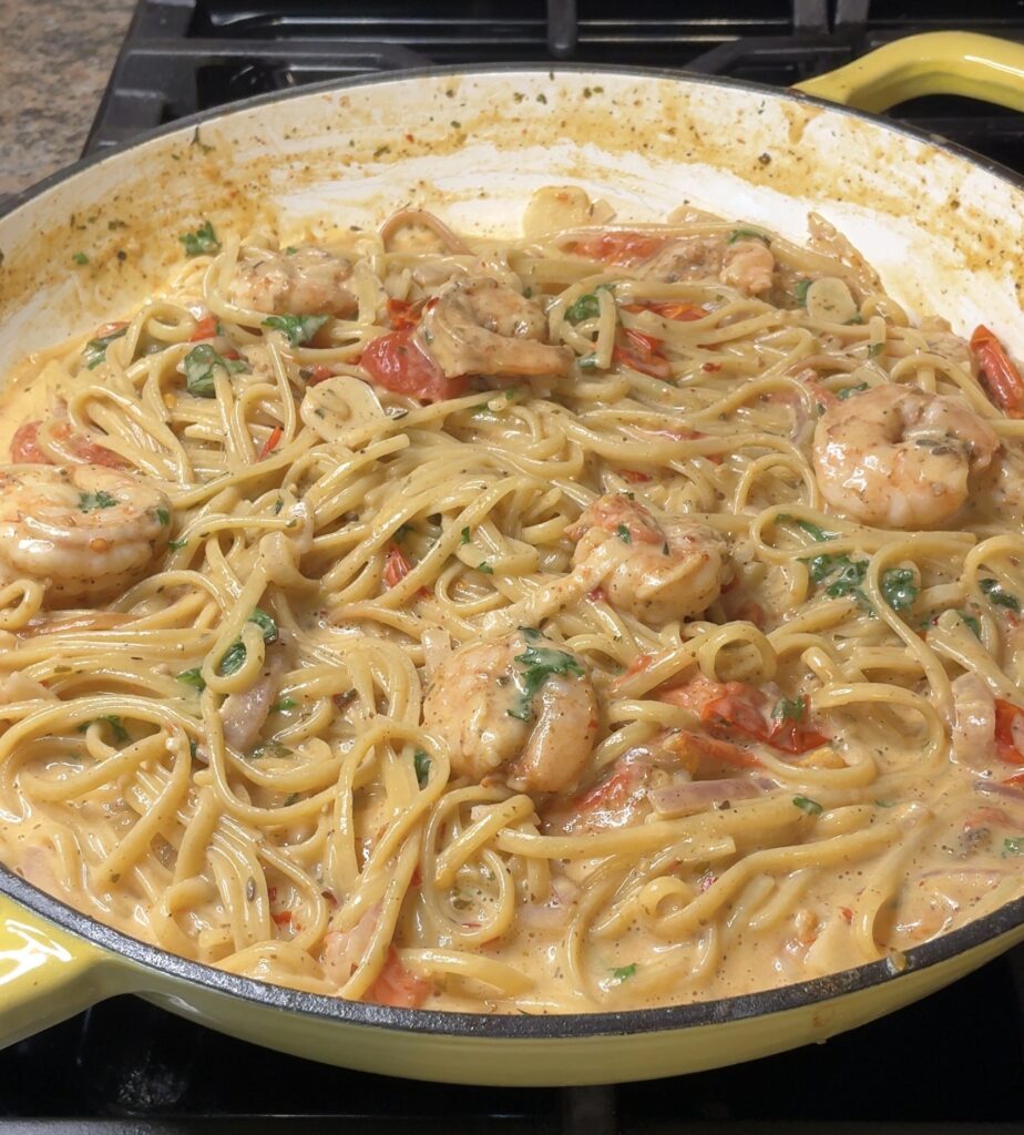 Creamy Shrimp Linguine