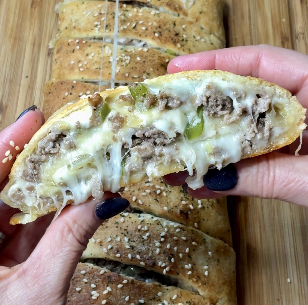 Philly Cheesesteak Stromboli