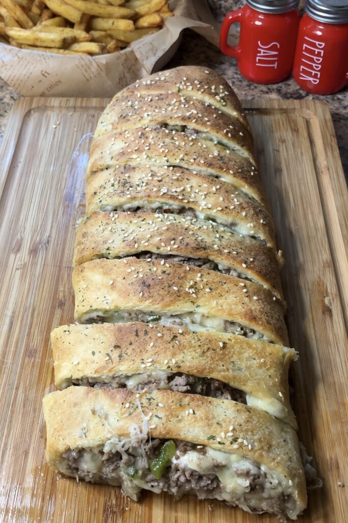Philly Cheesesteak Stromboli