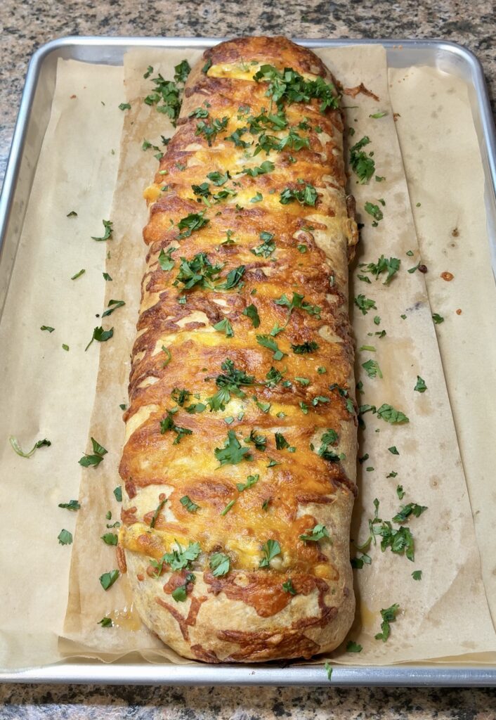 Cheesy Taco Stromboli