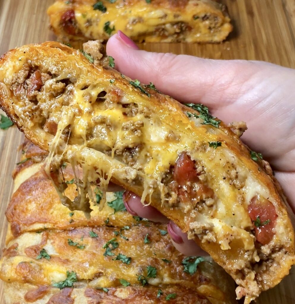 Cheesy Taco Stromboli