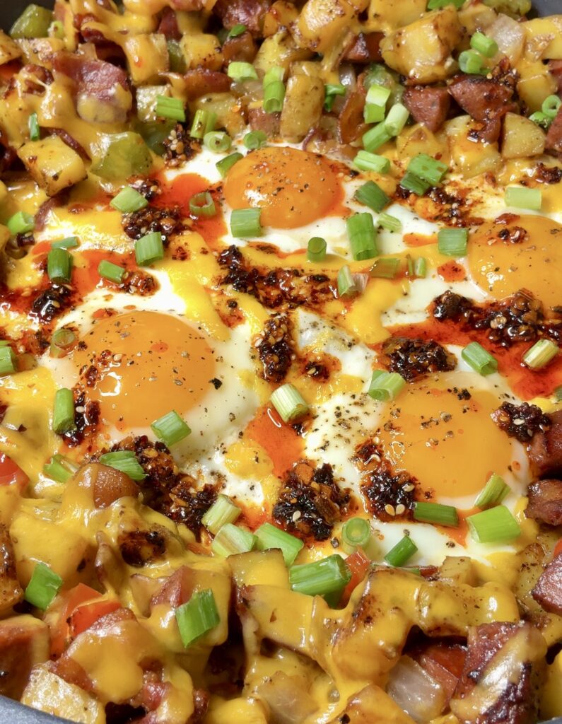 Bacon Sausage and Potato Breakfast Skillet