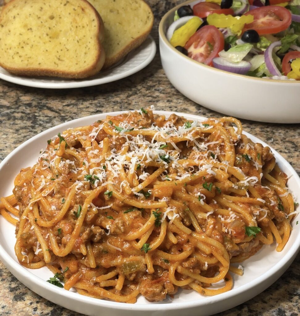 Creamy Garlic and Herb Spaghetti