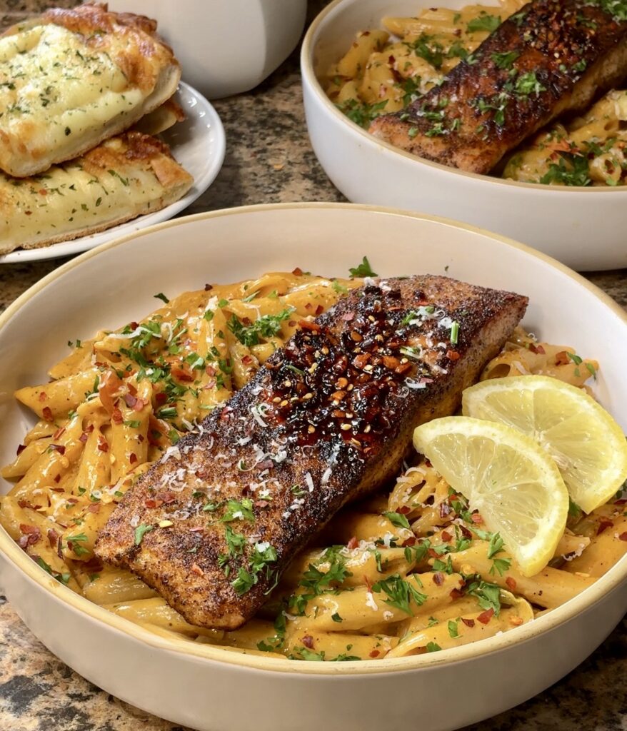 One Pan Cajun Salmon Pasta