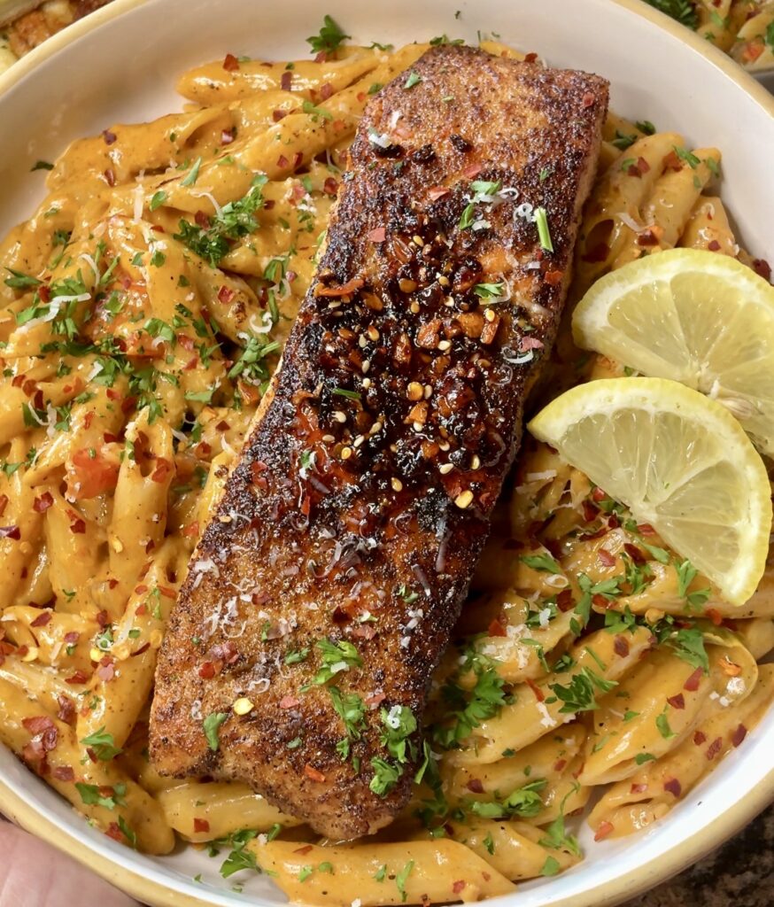 One Pan Cajun Salmon Pasta