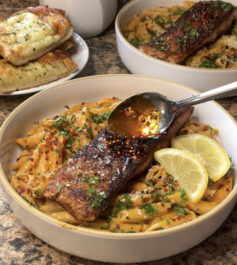 One Pan Cajun Salmon Pasta