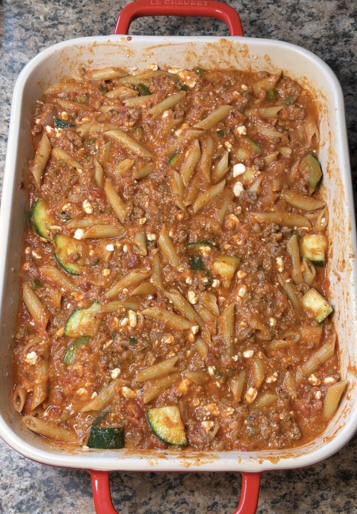 Baked Penne with Ground Beef