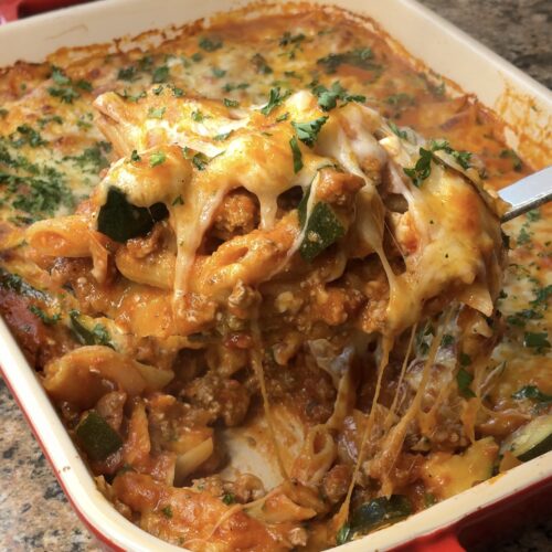 Baked Penne Pasta with Ground Beef