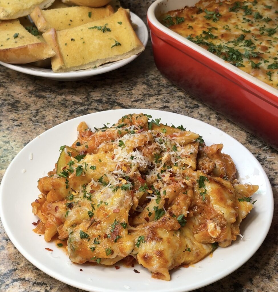Baked Penne with Ground Beef
