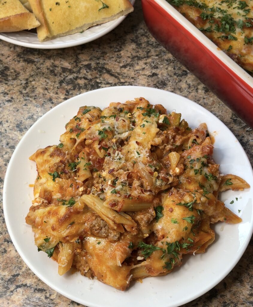 Baked Penne with Ground Beef