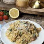 Creamy Boursin Chicken Orzo Bake