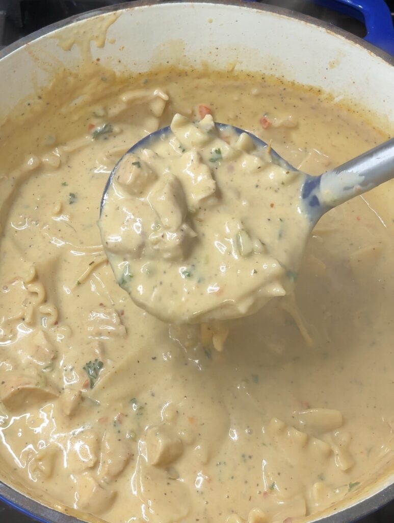 Creamy Cajun Chicken Lasagna Soup