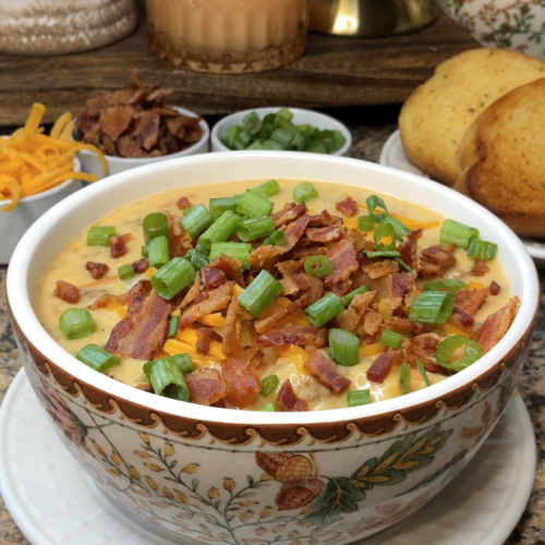 Crockpot Cheeseburger Soup