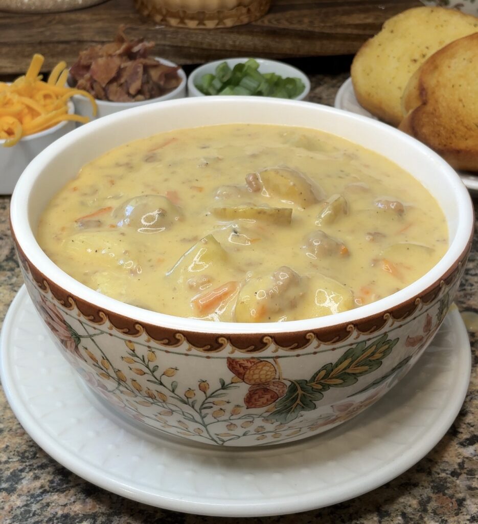 Crockpot Cheeseburger Soup