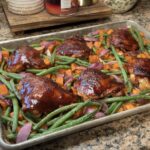 Sheet Pan BBQ Chicken Thighs and Vegetables