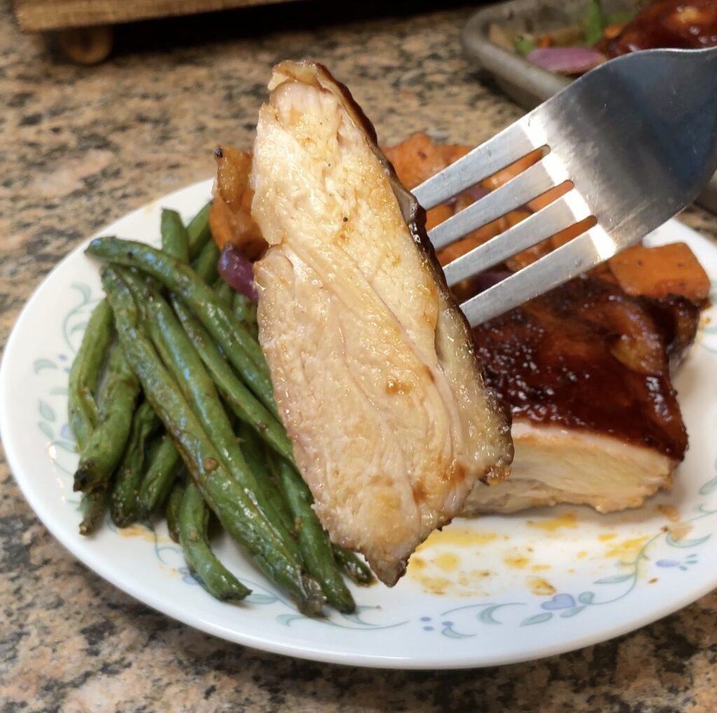 Sheet Pan BBQ Chicken Thighs and Vegetables